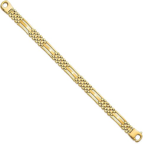 سوار سلسلة ربط رجالي من الذهب الأصفر عيار 14 قيراط مقاس 8.75 بوصة، مجوهرات فاخرة رائعة لهدايا رجالي للأب in Kuwait