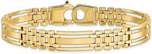 سوار سلسلة ربط رجالي من الذهب الأصفر عيار 14 قيراط مقاس 8.75 بوصة، مجوهرات فاخرة رائعة لهدايا رجالي للأب in Kuwait