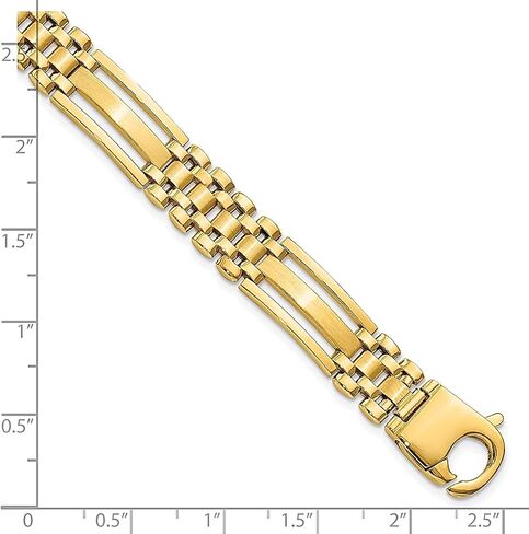سوار سلسلة ربط رجالي من الذهب الأصفر عيار 14 قيراط مقاس 8.75 بوصة، مجوهرات فاخرة رائعة لهدايا رجالي للأب in Kuwait