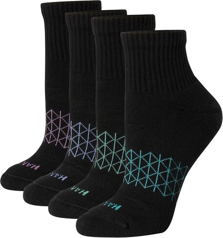 Hanes Women's Socks, 4-pack, Absolute Active Cushioned Moisture-wicking Best Women's Socks, Crew, Ankle and No Show in Kuwait