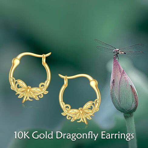 Gold Hoop Earrings 14K Gold Small Animal Hoop Earrings Fine Gold Mini Earrings Hoops Jewelry Gifts for Women Girls in Saudi Arabia