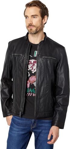 John Varvatos Band Collar Jacket L858T1B in Saudi Arabia