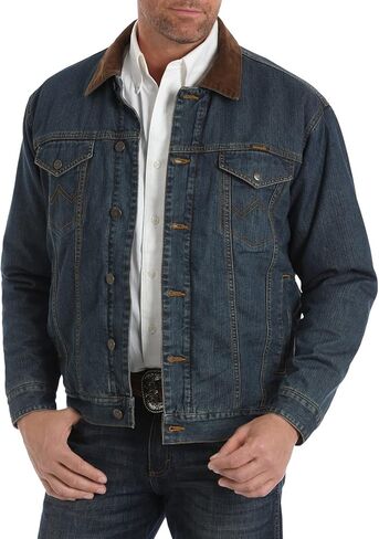 Wrangler Men's Concealed Carry Blanket Lined Denim Jacket in Kuwait