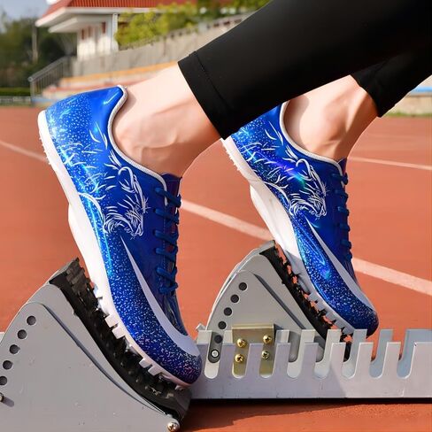 أحذية Track Spikes الرياضية للرجال من Sprint أحذية رياضية للتدريب على القفز والسباقات، أحذية رياضية احترافية للمسافات والجري للمسارات والميدان للشباب وخفيفة الوزن قابلة للتنفس in Kuwait