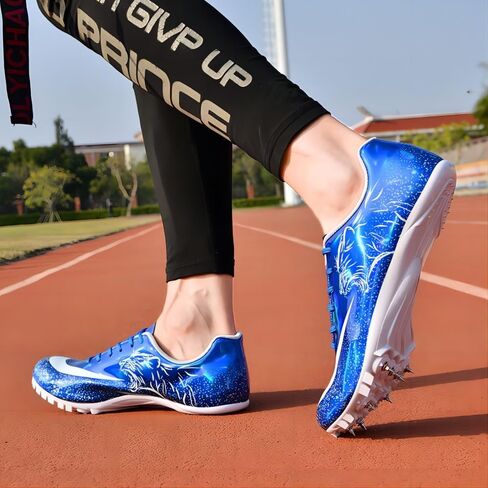 أحذية Track Spikes الرياضية للرجال من Sprint أحذية رياضية للتدريب على القفز والسباقات، أحذية رياضية احترافية للمسافات والجري للمسارات والميدان للشباب وخفيفة الوزن قابلة للتنفس in Kuwait
