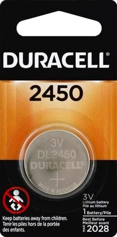 Duracell 2450 3V Lithium Battery, 6 Count Pack, Lithium Coin Battery for Medical and Fitness Devices, Watches, and More, CR Lithium 3 Volt Cell in Saudi Arabia