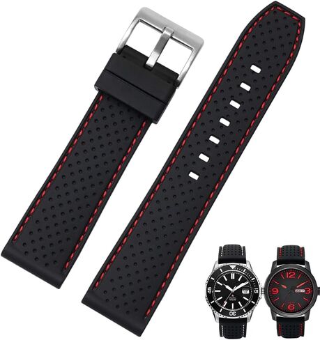 Soft Silicone Breathable Watch Bands for Men&Women,Adjustable Quick Release Rubber Waterproof Watch Straps-Compatible with Regular & Smart Watch Bands in Saudi Arabia