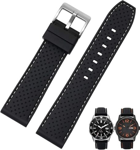 Soft Silicone Breathable Watch Bands for Men&Women,Adjustable Quick Release Rubber Waterproof Watch Straps-Compatible with Regular & Smart Watch Bands in Saudi Arabia