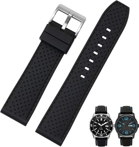 Soft Silicone Breathable Watch Bands for Men&Women,Adjustable Quick Release Rubber Waterproof Watch Straps-Compatible with Regular & Smart Watch Bands in Kuwait