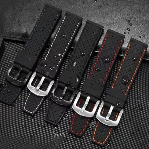 Soft Silicone Breathable Watch Bands for Men&Women,Adjustable Quick Release Rubber Waterproof Watch Straps-Compatible with Regular & Smart Watch Bands in Kuwait