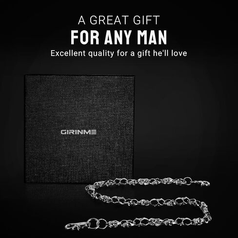 سلسلة محفظة، سلسلة جيب لراكبي الدراجات النارية على شكل جمجمة للجنسين، طول 25.2 سم in Kuwait