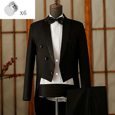 Mens Cufflinks Stainless Steel Tuxedo Shirt Studs Set with Gift Box Silver Black Gold Cuff link Jewelry Gift Wedding Business in Kuwait