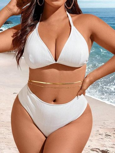 قطعتان من سلاسل الخصر المطلية بالذهب عيار 18 قيراط للنساء سلسلة بطن فيجارو لؤلؤية قابلة للتعديل للخصر سلسلة ذهبية CZ متعرجة للخصر سلسلة صيفية للشاطئ بيكيني مثير مجوهرات للجسم للنساء (25-43 بوصة) in Kuwait