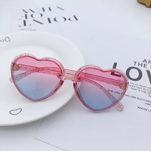 Kids Heart Shaped Sunglasses Cute Bee Sunglasses for Toddler Girls Boys Age 1-10 Eyewear Outdoor Beach in Saudi Arabia