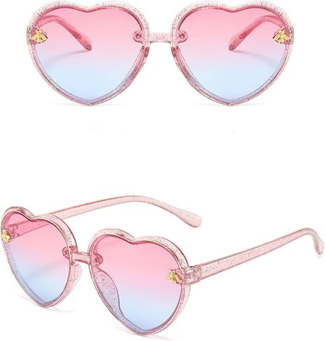 Kids Heart Shaped Sunglasses Cute Bee Sunglasses for Toddler Girls Boys Age 1-10 Eyewear Outdoor Beach in Saudi Arabia