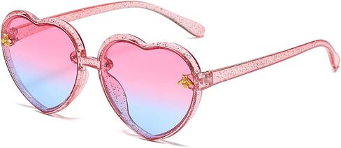Kids Heart Shaped Sunglasses Cute Bee Sunglasses for Toddler Girls Boys Age 1-10 Eyewear Outdoor Beach in Saudi Arabia