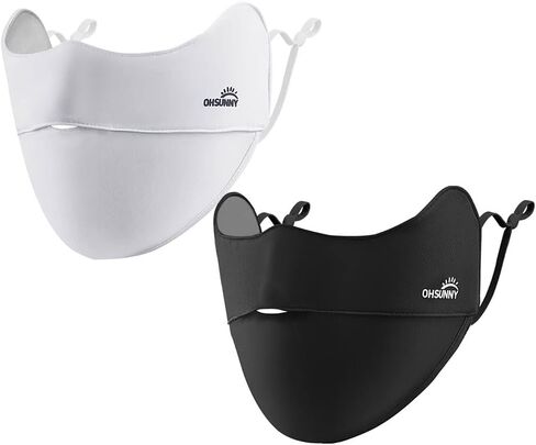 2 Pack Breathable UV Face Covering UPF 50+ Women Eye Sun Protection Mask Sunscreen Sports Face Cover SLN3M072 in Kuwait
