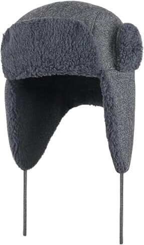 للجنسين قبعة الصياد Ushanka الروسية قبعة المرأة رشاقته شيربا الصوف قبعة تروبر الأذن اللوحات الطيار قبعة للمشي التزلج in Saudi Arabia