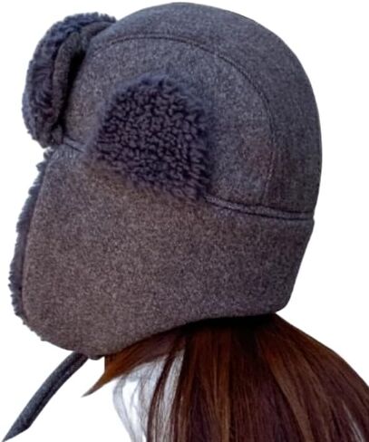 للجنسين قبعة الصياد Ushanka الروسية قبعة المرأة رشاقته شيربا الصوف قبعة تروبر الأذن اللوحات الطيار قبعة للمشي التزلج in Saudi Arabia