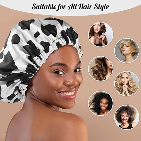 بونيه من الساتان الحريري الناعم، بونيه للنوم، قبعة من الساتان للنساء والرجال، قبعة نوم قابلة للتعديل in Kuwait