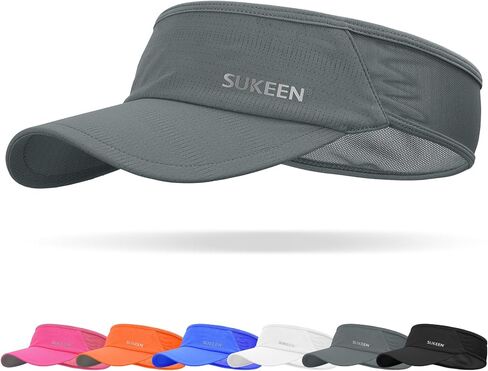 قبعة Sukeen Sports Sun Visor للرجال والنساء خفيفة الوزن وقابلة للتعبئة والتبريد وقابلة للتمدد للجري والتنس والجولف in Saudi Arabia