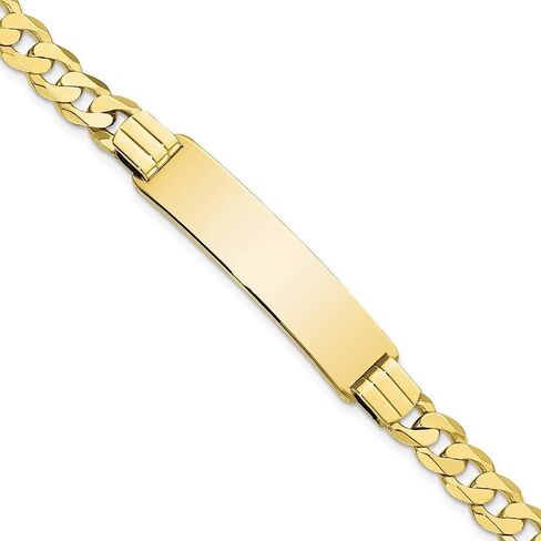 Diamond2Deal 10k الذهب الأصفر المسطح كبح الارتباط معرف سوار in Saudi Arabia