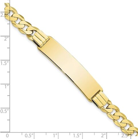 Diamond2Deal 10k الذهب الأصفر المسطح كبح الارتباط معرف سوار in Saudi Arabia