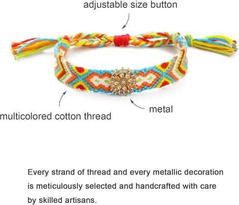 أساور بوهو للنساء والفتيات سوار شاطئ مضفر يدوياً قابل للتعديل in Kuwait