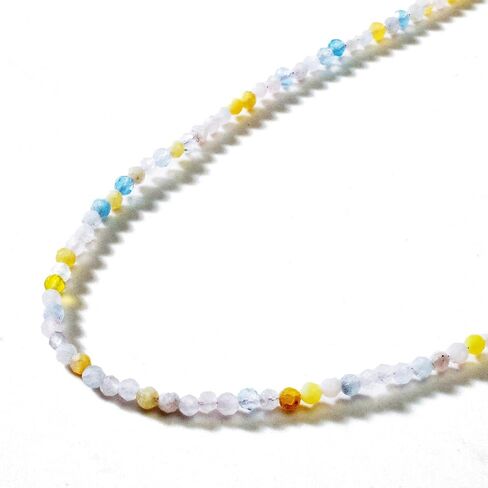KALIFANO Faceted Gemstone 31" Necklace/Multi Wrap Bracelet with 3mm Natural Beads - AAA+ Genuine Handcrafted Versatile Crystal Jewelry in Saudi Arabia