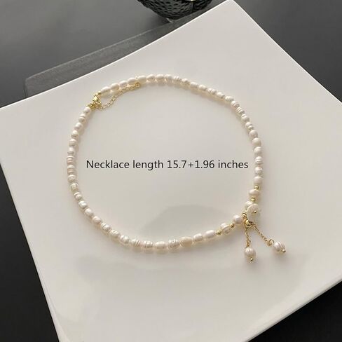 عقد من اللؤلؤ شرابة على شكل زهرة عتيقة، سلسلة بياقة قصيرة، مجوهرات نسائية متعددة الاستخدامات، هدية عيد الحب in Kuwait