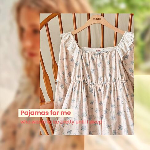 بيجامة ULLALA للنساء عتيقة بأكمام ثلاثة أرباع 40 قطعة قطن سوفني قطعة واحدة ملابس نوم ناعمة وردية اللون قطعة واحدة مقاس واحد in Kuwait