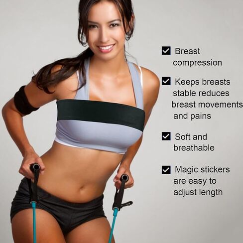 High-Impact Breast Support Band,No-Bounce,Post Surgery Bra Strap,Adjustable Extra Sports Bra,Stabilizer Band in Saudi Arabia