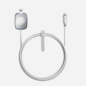 Nomad Apple Watch Charger USB C Cable 1.5m Carbide 2in1 ، كابل شحن USB C - 100W Fast Iwatch Charger USBC لـ Apple Watch و AirPods و iPhone ، كابلات الشحن العالمية C ، in Kuwait