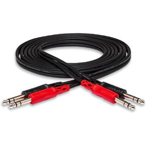 Hosa CSS-203 Dual 1/4" TRS to Dual 1/4" TRS Stereo Interconnect Cable, 3 Meters in Kuwait