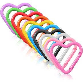 10 PCS Cute Heart Carabiner Heart Shape Keychain Clips Small Carabiner Clips Mini Snap Hooks for Hiking Camping Fishing Traveling Key Chain Clip Accessories in Saudi Arabia