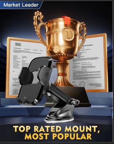 [حاملي هواتف البناء العسكرية لسيارتك ، 2025 جديدة للهاتف COR Cell Smartphone Mount Windshield Cup Cup Cup Cust Cradle for iPhone Samsung Android in Kuwait