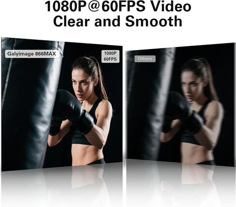 4K Full HD Webcam with Ring Light, Streaming Camera 4K @30FPS, TOF Auto-Focus, Built-in Noise-Canceling Microphones and Privacy Cover, USB 2.0 Plug&Play for Desktop PC or Laptop Computer in Saudi Arabia
