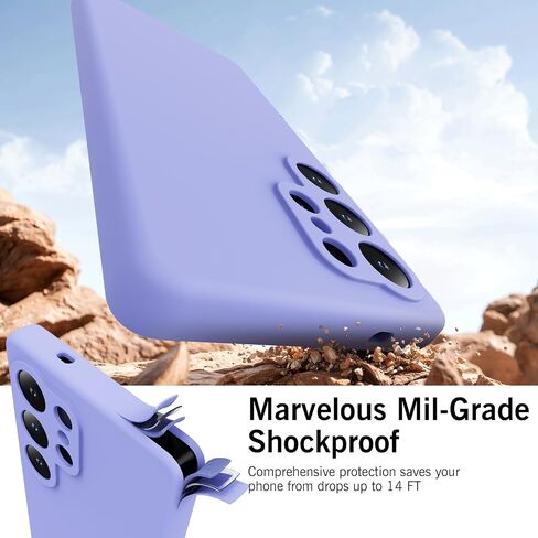 Zuslab Silicone Case متوافق مع Samsung Galaxy S25 Ultra 6.9 بوصة ، غلاف هلام المطاط TPU يدعم الشحن اللاسلكي ، مضاد للصدمات مضاد للصدمات. in Kuwait