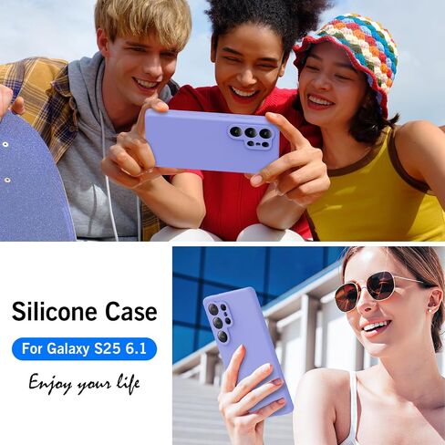 Zuslab Silicone Case متوافق مع Samsung Galaxy S25 Ultra 6.9 بوصة ، غلاف هلام المطاط TPU يدعم الشحن اللاسلكي ، مضاد للصدمات مضاد للصدمات. in Kuwait