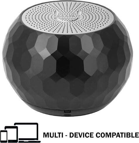 u مكبرات الصوت Mini Bluetooth Computer Packer 2 عبوة مع مكبر صوت مطابقة ، مكبرات الصوت المدمجة في MIC & Selfie عن بعد ، لمساحة العمل ، سطح المكتب ، الكمبيوتر المحمول ، الجوال ، الكمبيوتر اللوحي ، الكمبيوتر-Hematite المرآة in Kuwait