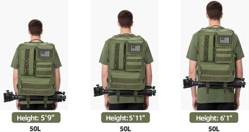 ANILD Tactical Backpack, 50L Army 4 Days Assault Pack Bag, Military Molle Backpack, Heavy Duty Rucksack Water Resistant in Saudi Arabia