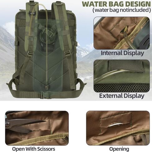 ANILD Tactical Backpack, 50L Army 4 Days Assault Pack Bag, Military Molle Backpack, Heavy Duty Rucksack Water Resistant in Saudi Arabia
