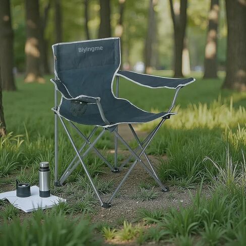 Heavy-Duty Camping Chair – Supports 400 lbs, Cup Holder & Side Pocket, Water-Resistant Portable Outdoor Seat in Saudi Arabia