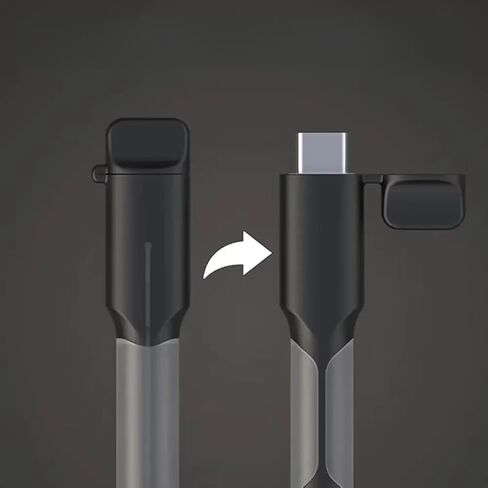 Charger Cable Protector 1 Sets (2Pcs) - Silicone Non-Slip Cord Savers, 3-in-1 Dustproof+Organizer+Protection, USB Wire Protector (Compatible with Dual USB-C, Black) in Saudi Arabia