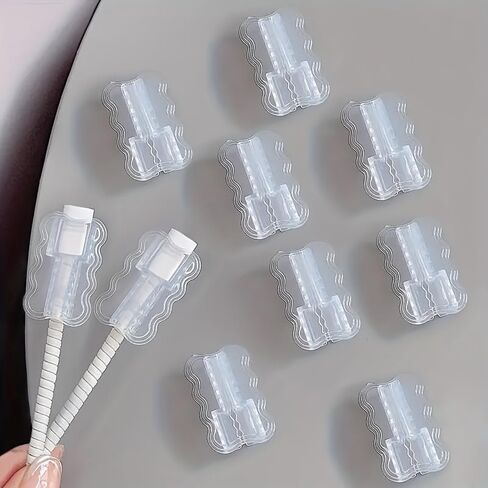 10PCS Data Cable Protector Sleeves Anti-Breakage Cord Saver Mobile Phone Accessory Flexible Cord Management for School and Home in Saudi Arabia