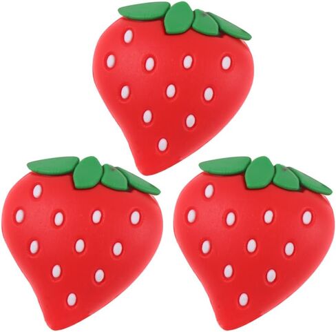 Homoyoyo 3Pcs USB Charger Protector Strawberry Data Cable Protection Case Phone Charger Protector for Cord Charge and Data Cute Red Fruit Design 3x3x1CM Cable Saver Protection Prevents Fraying Damage in Saudi Arabia