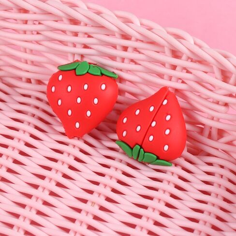 Homoyoyo 3Pcs USB Charger Protector Strawberry Data Cable Protection Case Phone Charger Protector for Cord Charge and Data Cute Red Fruit Design 3x3x1CM Cable Saver Protection Prevents Fraying Damage in Saudi Arabia