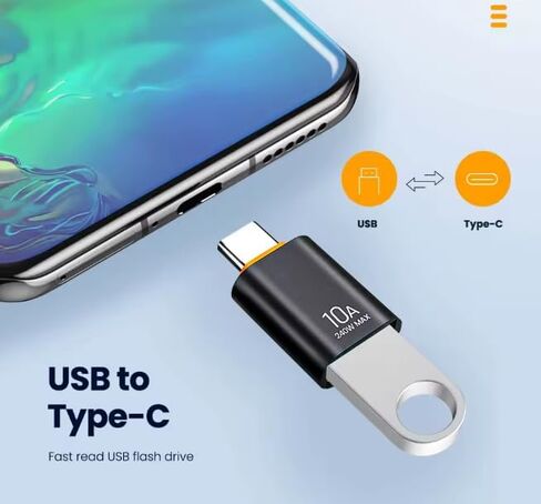يدعم USB 3.0 إلى USB C + USB C إلى USB 3.0 Adapter 2 ، شحن سريع ونقل البيانات ، محول النوع C لأجهزة الكمبيوتر المحمولة ، iPhone 16،15 14 13 12 Plus ، iPad ، Samsung Galaxy S25 ، محول التسلسل in Saudi Arabia