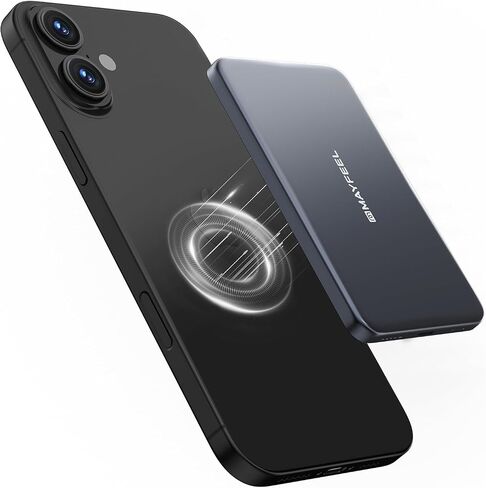 Mayfeel 0.3''Ultra Slim Power Bank, 5,000mAh Wireless Portable Charger with USB-C Cable, Fast Charging Compatible with iPhone 16/15/14/13/12 in Saudi Arabia