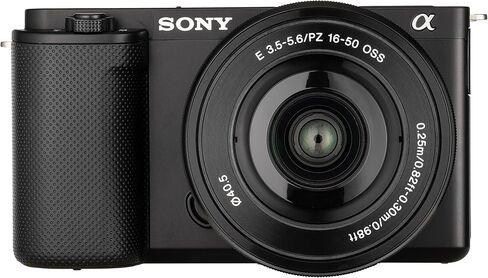 Sony ZV-E10 Mirrorless Camera with 16-50mm Lens (Black) (ILCZV-E10L/B) + Sony FE PZ 28-135mm Lens (SELP28135G) + 64GB Card + Filter Kit + External Charger + NPF-W50 Battery + More (Renewed) in Saudi Arabia